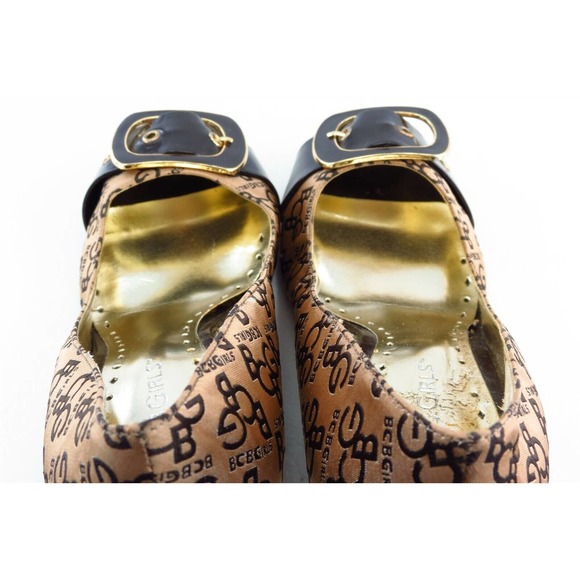 BCBGeneration Size 7 B Brown Open Toe wedge Synthetic Women - Picture 5 of 7